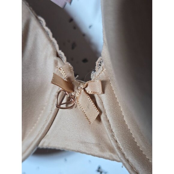 Victorias Secret Body Lined Perfect Coverage Bra Size 36B Nude Tan #2 - Picture 5 of 13
